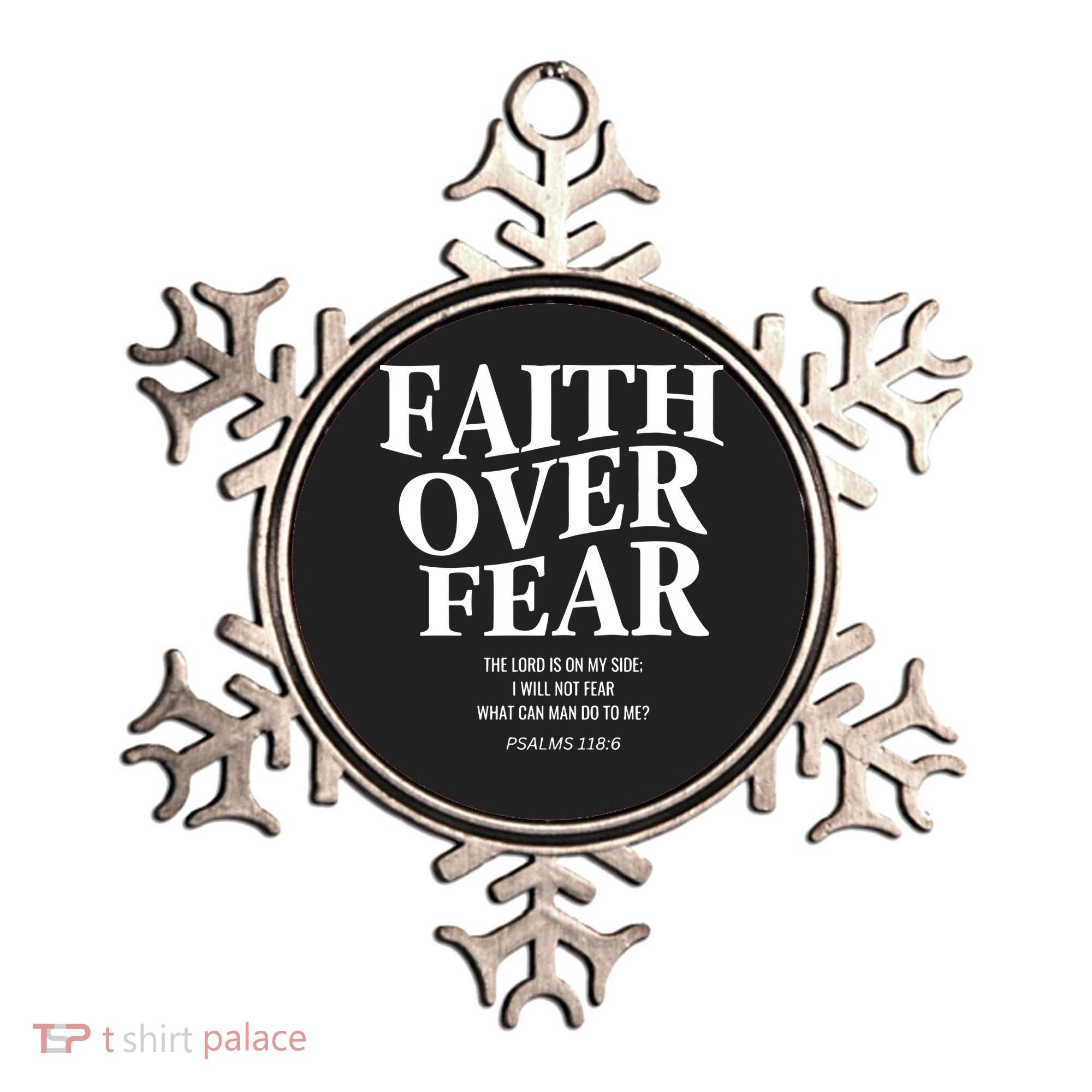 Faith Over Fear Christian Jesus Ornament