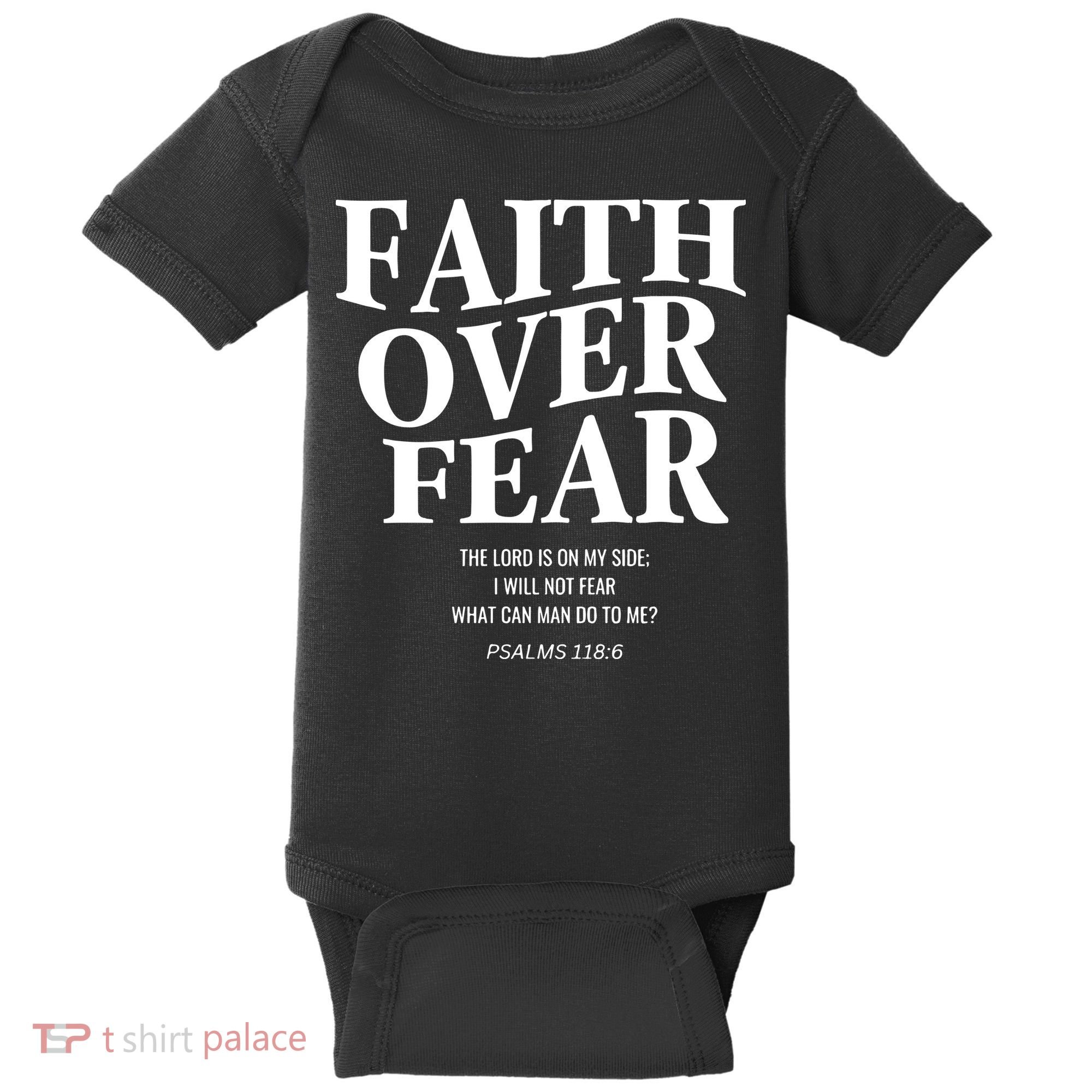 Faith Over Fear Christian Jesus Baby Bodysuit