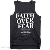 Faith Over Fear Christian Jesus Tank Top thumb 0