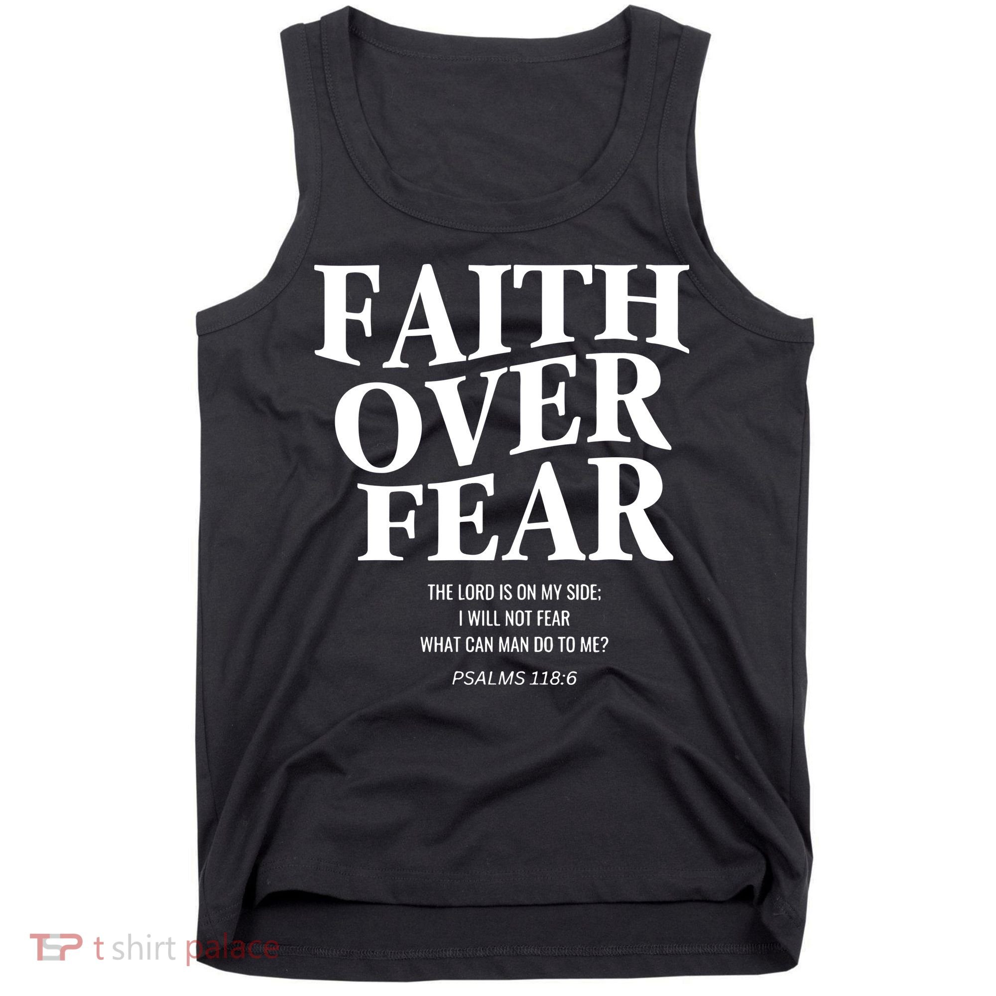 Faith Over Fear Christian Jesus Tank Top