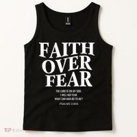 Faith Over Fear Christian Jesus Tank Top thumb 2