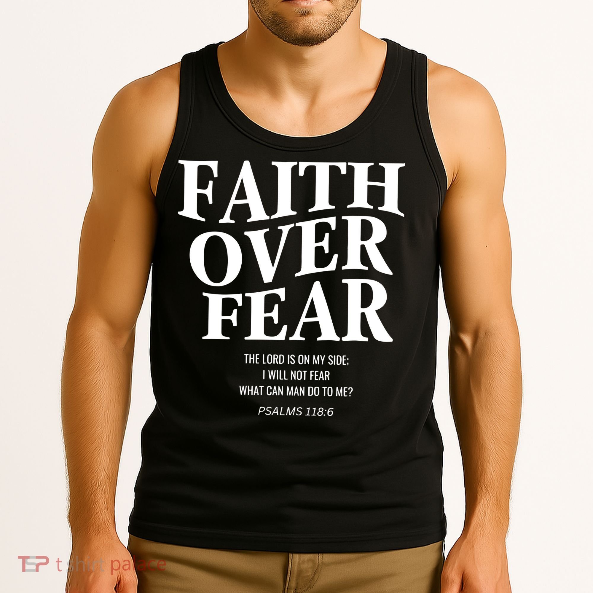 Faith Over Fear Christian Jesus Tank Top