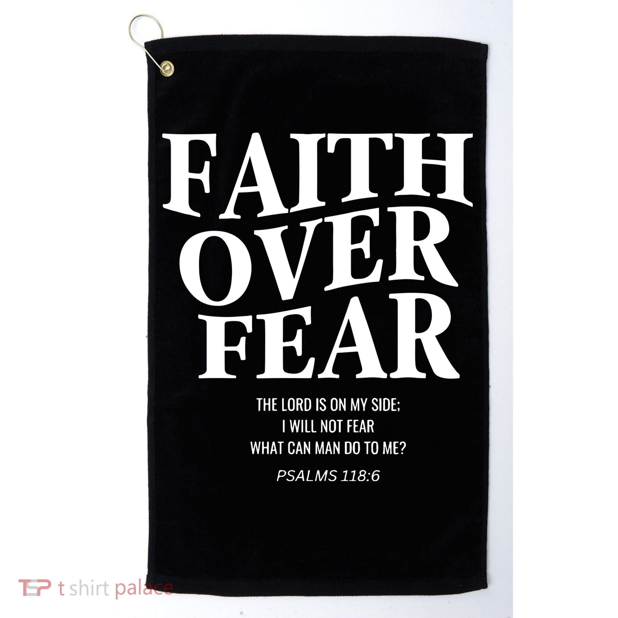 Faith Over Fear Christian Jesus Golf Towel