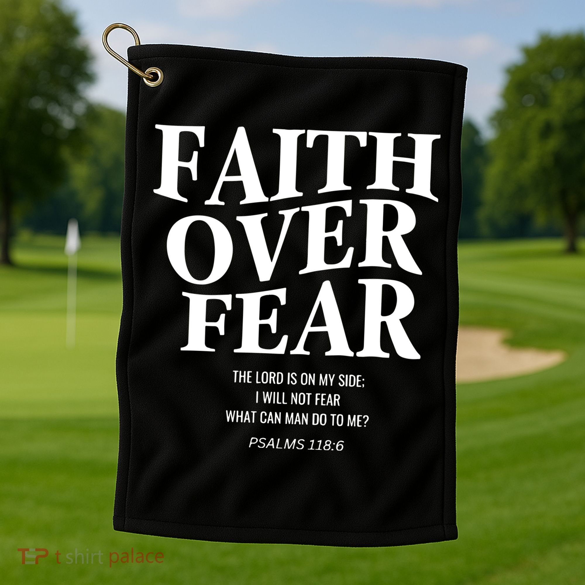 Faith Over Fear Christian Jesus Golf Towel