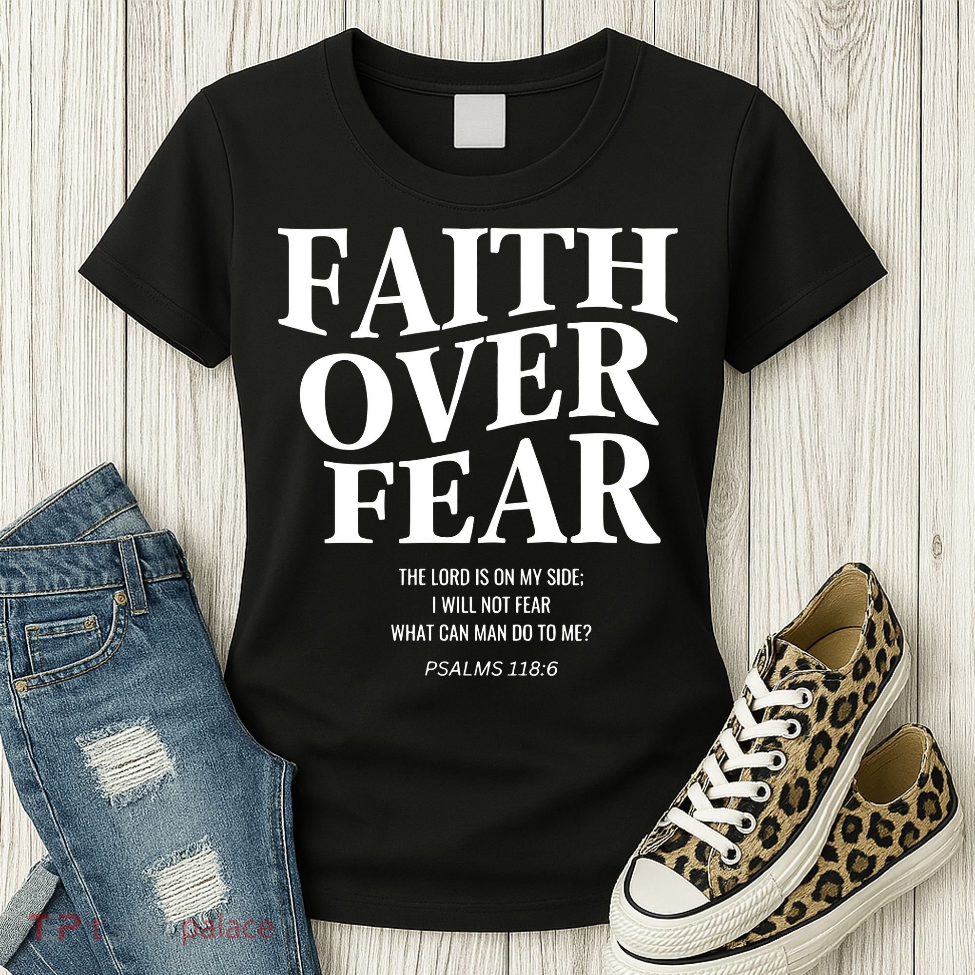 Faith Over Fear Christian Jesus Women's T-Shirt