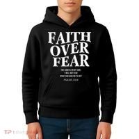 Faith Over Fear Christian Jesus Kids Hoodie thumb 4