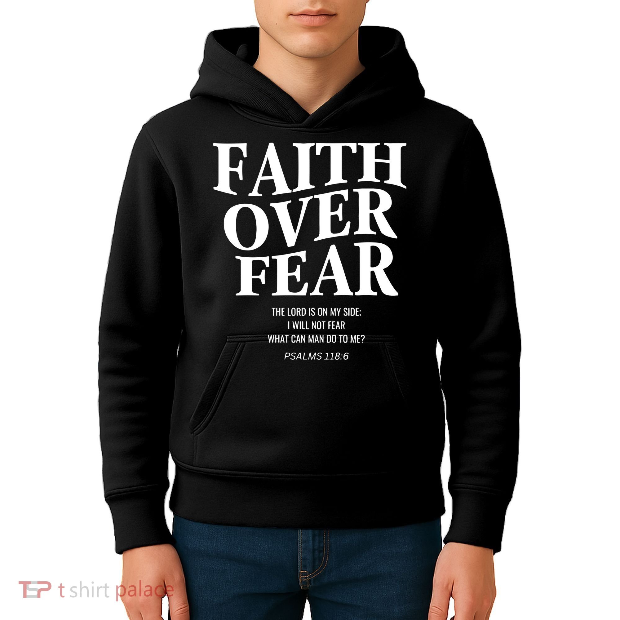Faith Over Fear Christian Jesus Kids Hoodie