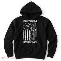 Freedom Over Fear Pro Gun Usa Flag 2nd Amendment Hoodie thumb 0