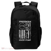 Freedom Over Fear Pro Gun Usa Flag 2nd Amendment Backpack thumb 0