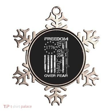 Freedom Over Fear Pro Gun Usa Flag 2nd Amendment Ornament