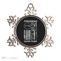Freedom Over Fear Pro Gun Usa Flag 2nd Amendment Ornament thumb 0