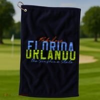 Fabulous Orlando Florida The Sunshine State Golf Towel thumb 1