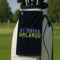 Fabulous Orlando Florida The Sunshine State Golf Towel thumb 2