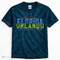 Fabulous Orlando Florida The Sunshine State Kids Tie-Dye T-Shirt thumb 0