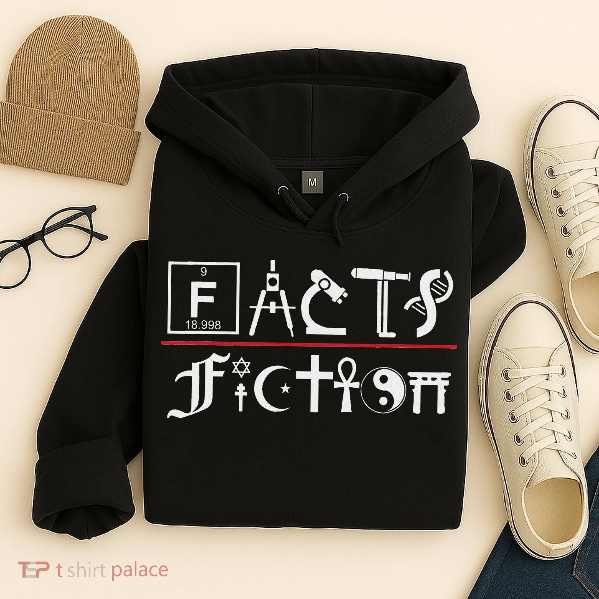 Facts Over Fiction Atheist Studies Hoodie