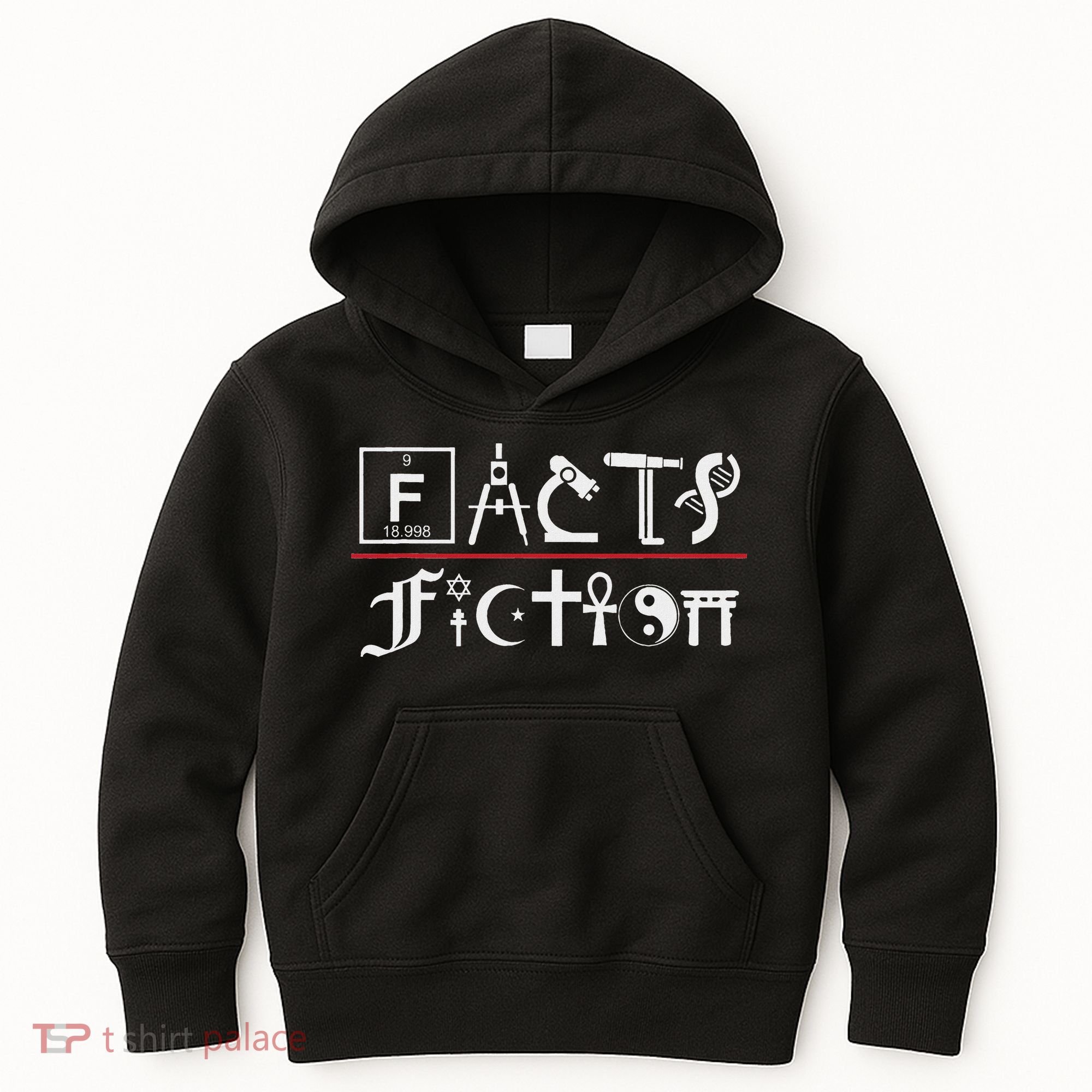 Facts Over Fiction Atheist Studies Kids Hoodie