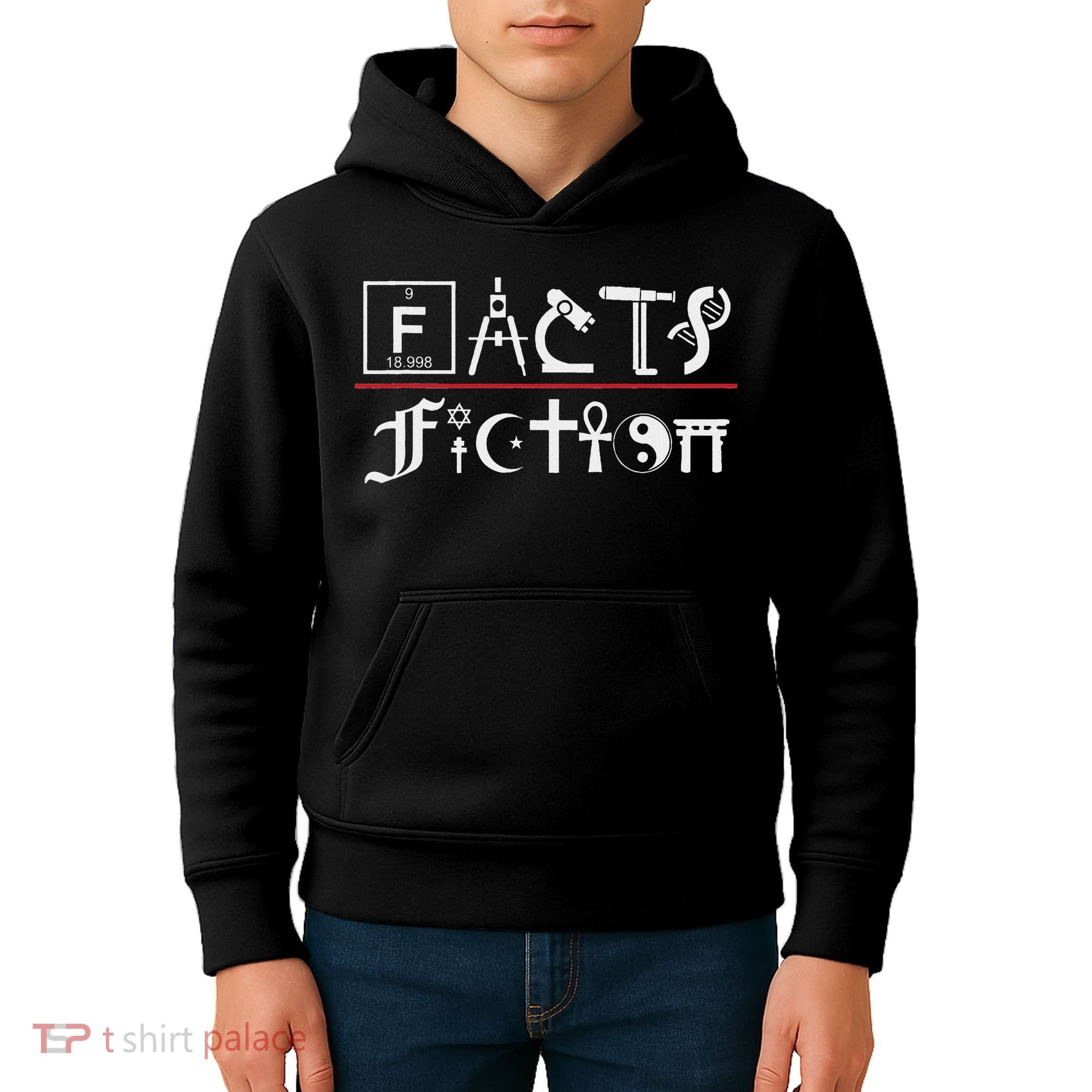 Facts Over Fiction Atheist Studies Kids Hoodie