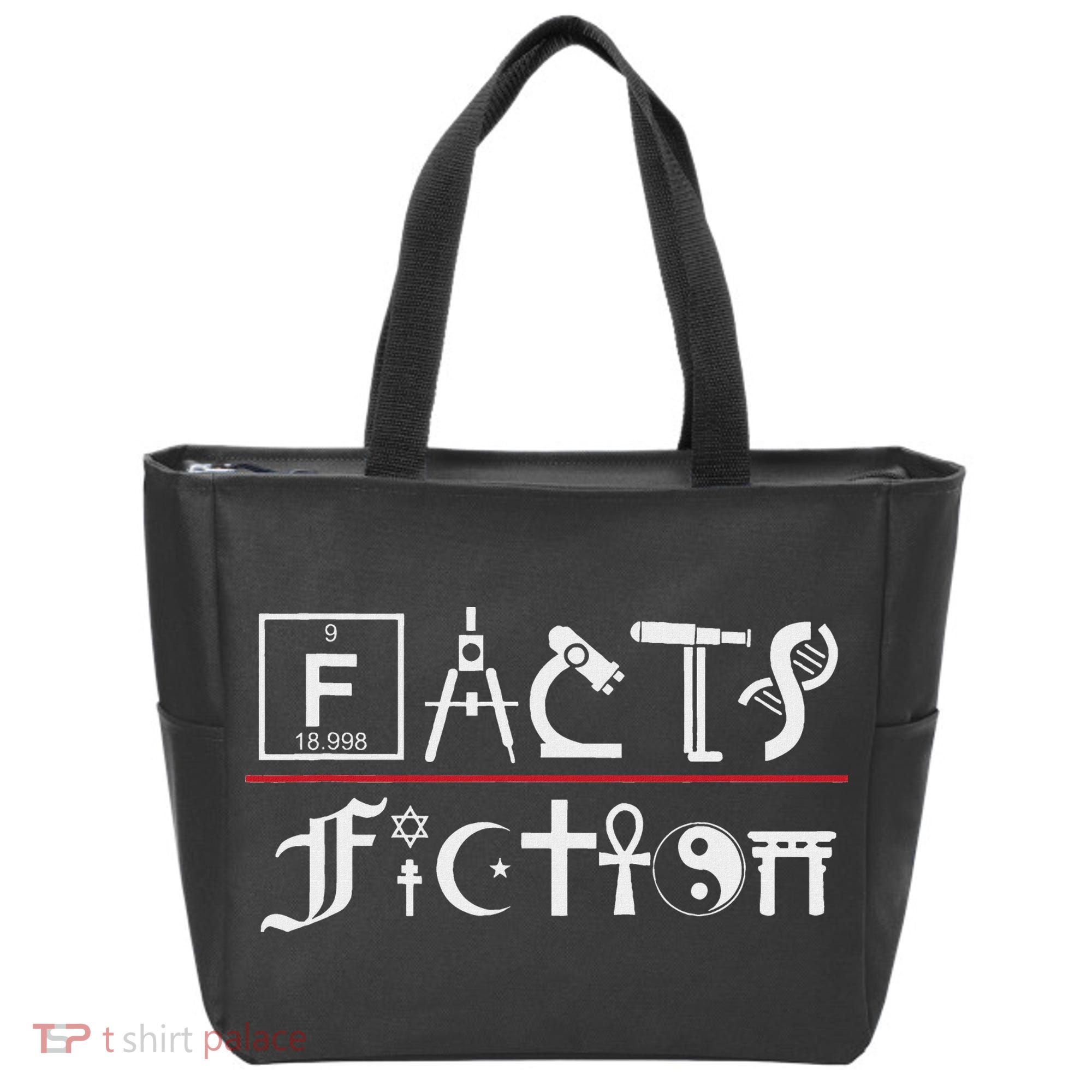 Facts Over Fiction Atheist Studies Tote Bag