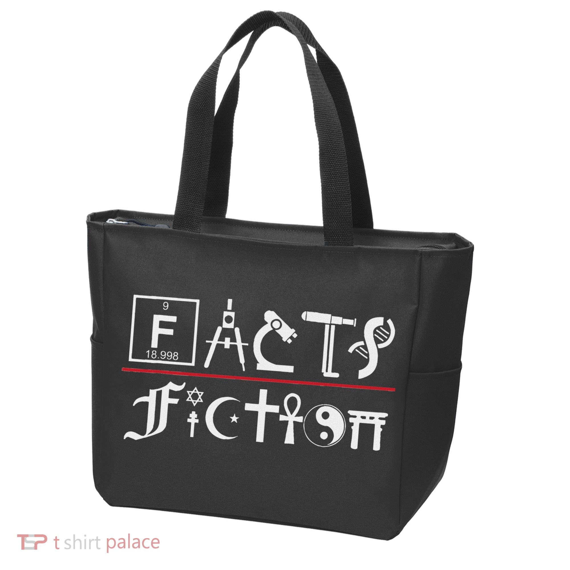 Facts Over Fiction Atheist Studies Tote Bag