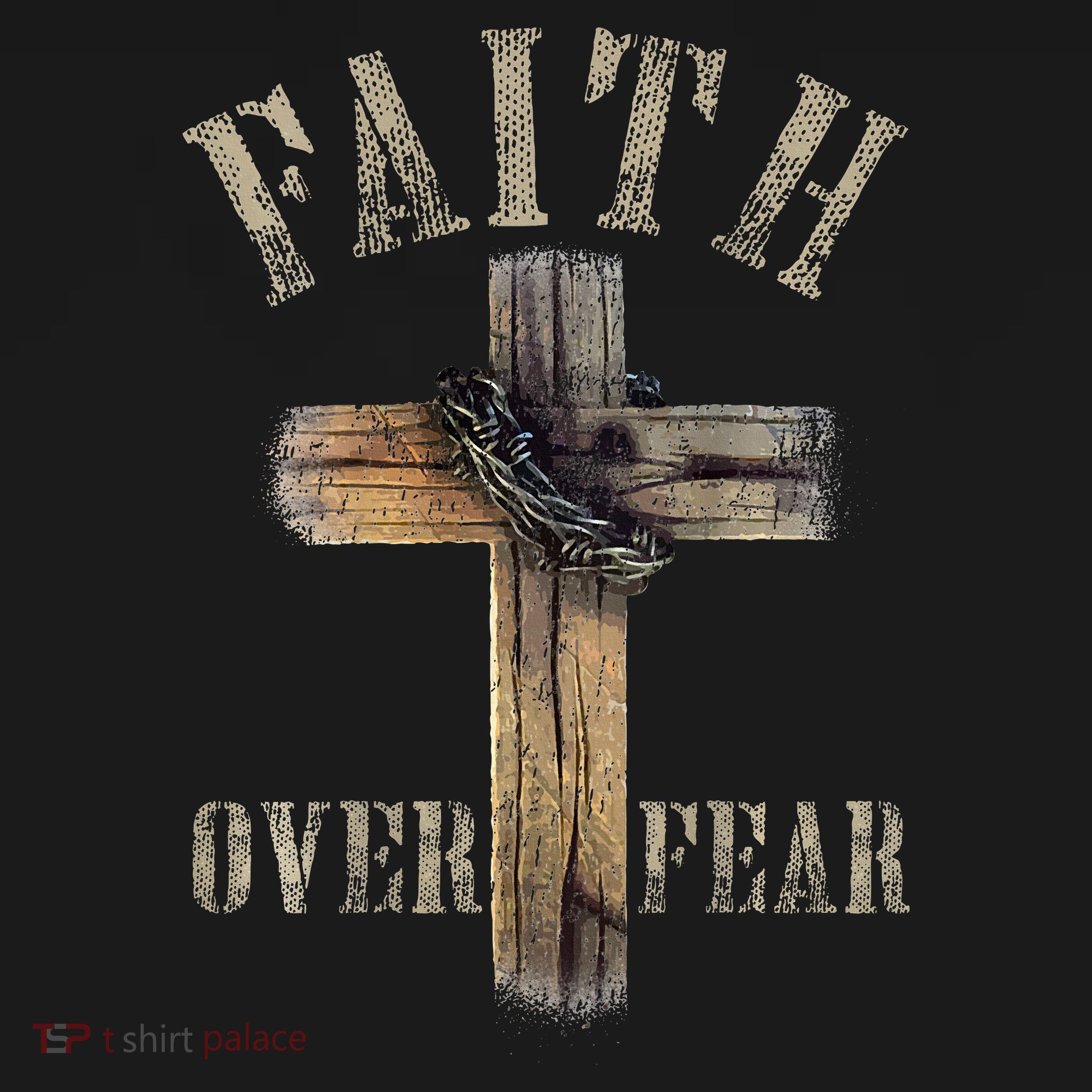 Faith Over Fear American Christian Cross God Jesus Women's Hoodie