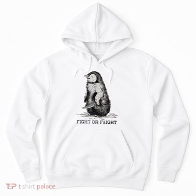 Fight Or Flight Funny Penguin Pun Meme Hoodie
