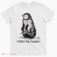 Fight Or Flight Funny Penguin Pun Meme T-Shirt thumb 0