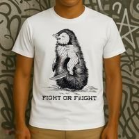 Fight Or Flight Funny Penguin Pun Meme T-Shirt thumb 3
