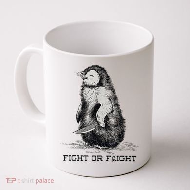 Fight Or Flight Funny Penguin Pun Meme Coffee Mug