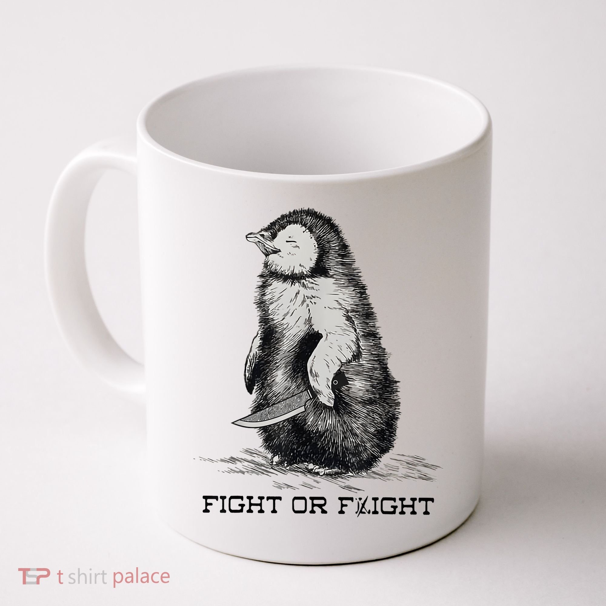 Fight Or Flight Funny Penguin Pun Meme Coffee Mug