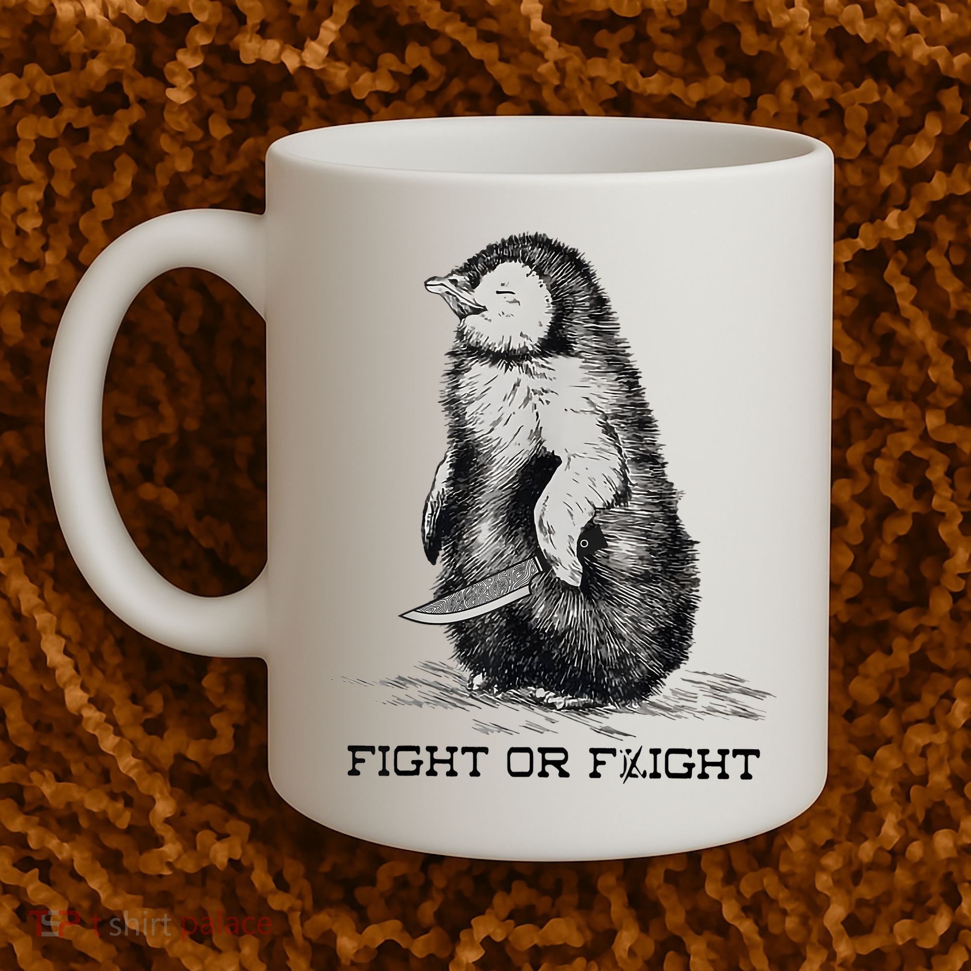 Fight Or Flight Funny Penguin Pun Meme Coffee Mug