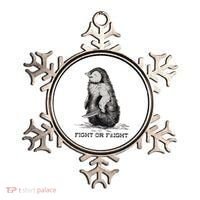 Fight Or Flight Funny Penguin Pun Meme Ornament thumb 0