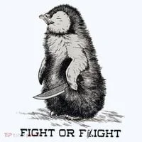 Fight Or Flight Funny Penguin Pun Meme Tank Top thumb 6