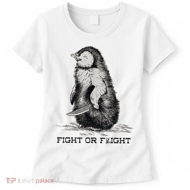 Fight Or Flight Funny Penguin Pun Meme Women's T-Shirt