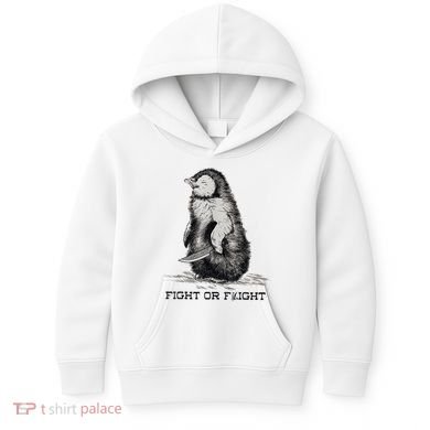 Fight Or Flight Funny Penguin Pun Meme Kids Hoodie