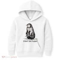 Fight Or Flight Funny Penguin Pun Meme Kids Hoodie thumb 0