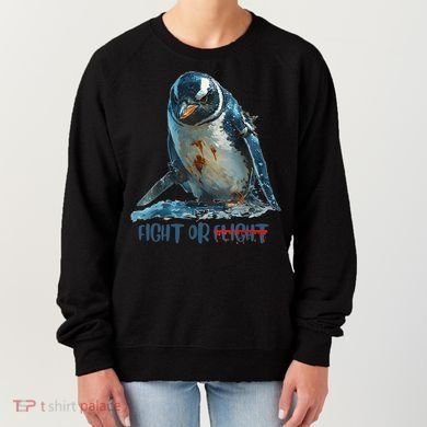 Fight Or Flight Funny Penguin Quote Women's Sweatshirt