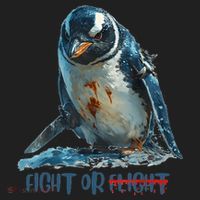 Fight Or Flight Funny Penguin Quote Women's Sweatshirt thumb 2