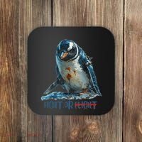 Fight Or Flight Funny Penguin Quote Coaster thumb 0