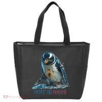 Fight Or Flight Funny Penguin Quote Tote Bag thumb 0