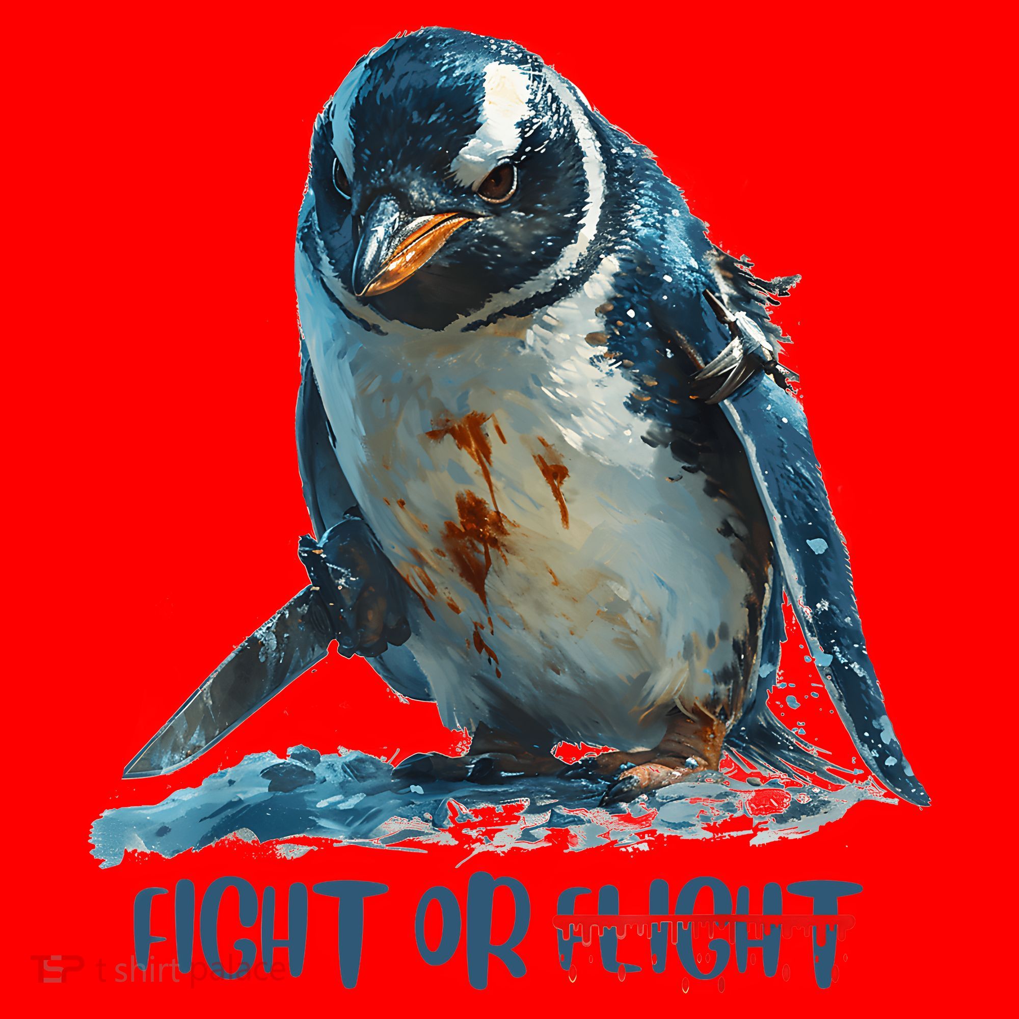 Fight Or Flight Funny Penguin Quote Santa Hat