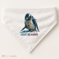 Fight Or Flight Funny Penguin Quote USA-Made Doggie Bandana thumb 0