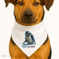 Fight Or Flight Funny Penguin Quote USA-Made Doggie Bandana thumb 1