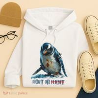 Fight Or Flight Funny Penguin Quote Hoodie thumb 4