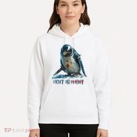 Fight Or Flight Funny Penguin Quote Hoodie thumb 5