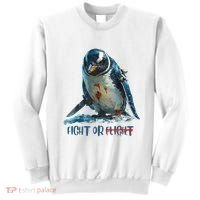 Fight Or Flight Funny Penguin Quote Sweatshirt thumb 0