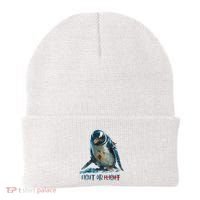 Fight Or Flight Funny Penguin Quote Beanie thumb 0