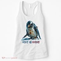 Fight Or Flight Funny Penguin Quote Women's Tank Top thumb 0