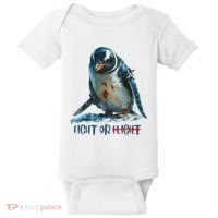 Fight Or Flight Funny Penguin Quote Baby Bodysuit thumb 0