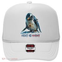 Fight Or Flight Funny Penguin Quote Hat thumb 0