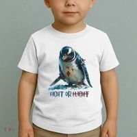 Fight Or Flight Funny Penguin Quote Toddler T-Shirt thumb 2